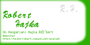 robert hajka business card